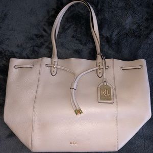 Muddy grey Lauren Ralph Lauren Vegan Leather Tote